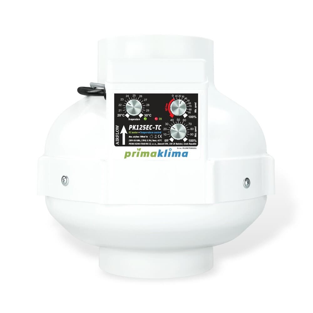Prima Klima Pk 125EC-TC 125mm EC Temperature Controlled