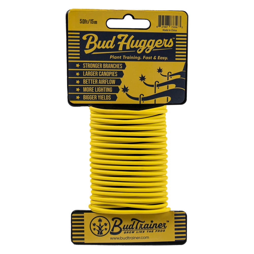 BudTrainer BudHuggers™ - Yellow Low Stress Training LST Garden Wire 15m