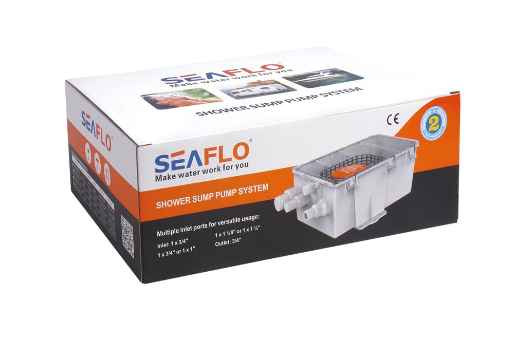 Seaflo Shower Sump 750 GPH 12v w/power supply