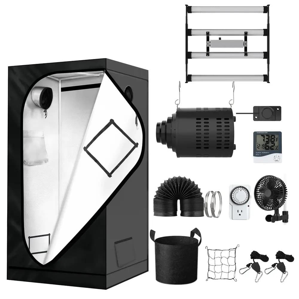 L.T.C Grow Tent Kit Complete 120x120x200cm 320w LED Grow Light Samsung 301B