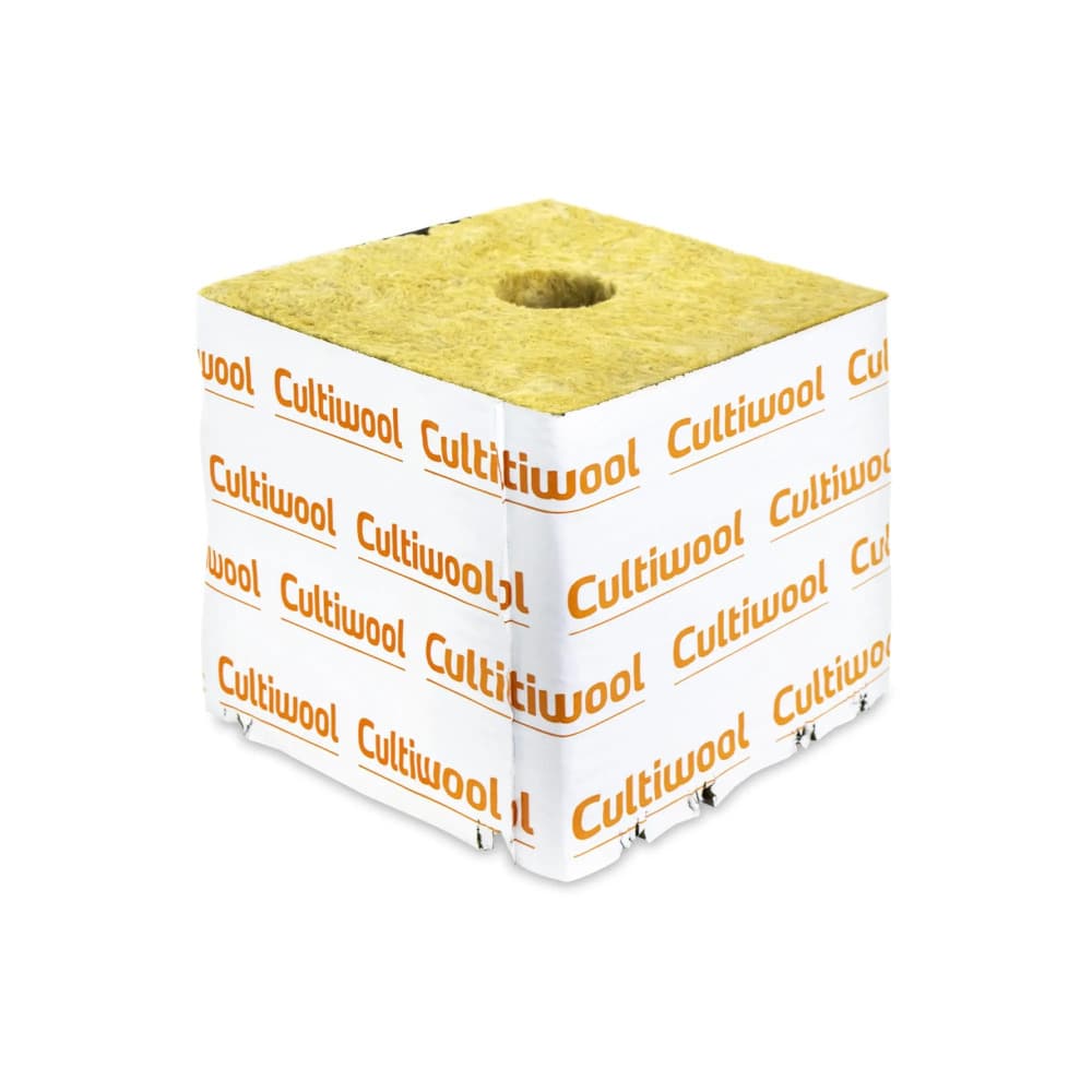 Cultiwool Ecowool Stonewool 150mm x 150mm Stonewool Cube with Hole