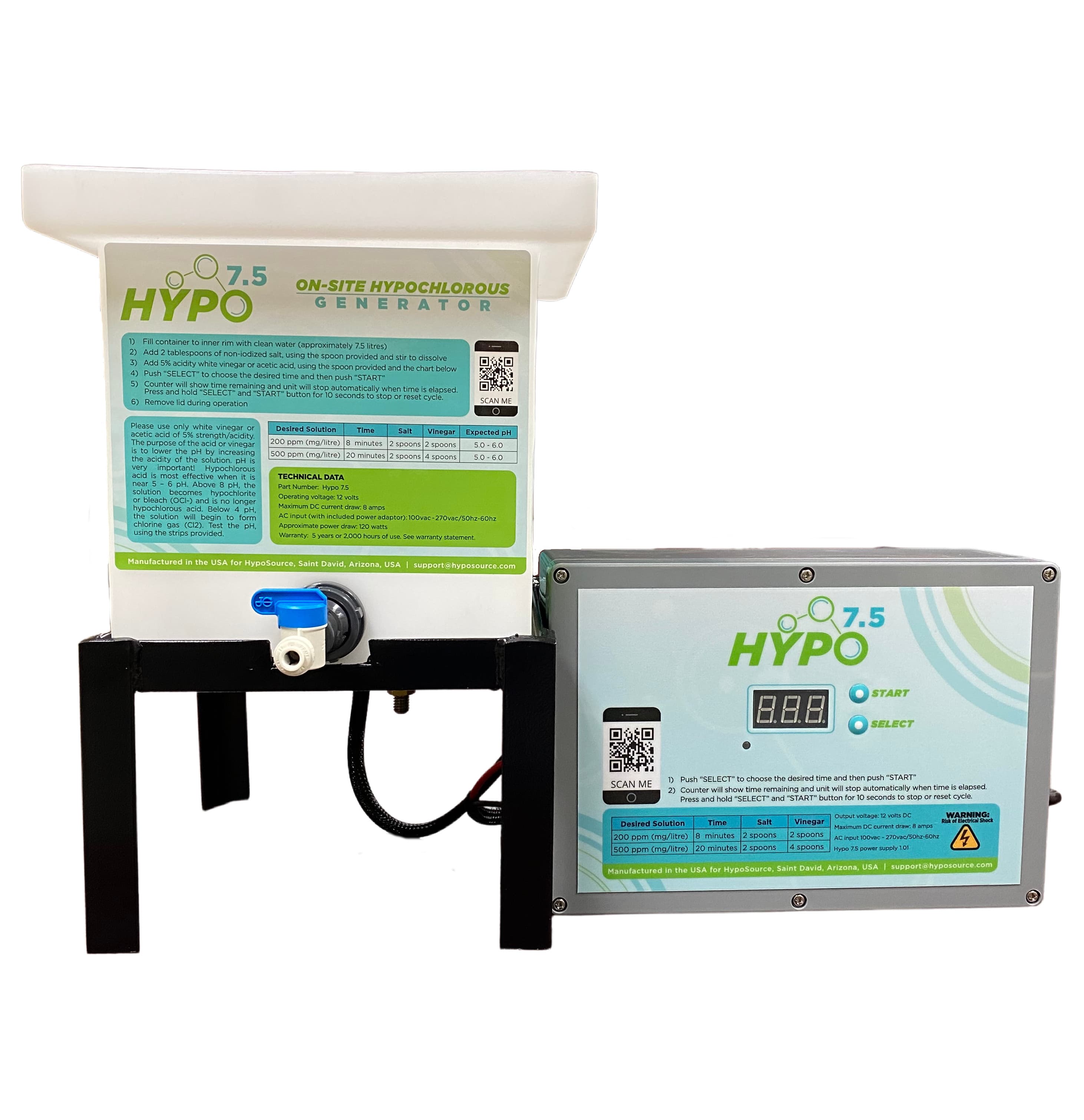 Hypo Source 7.5 Hypochlorous Acid Generator