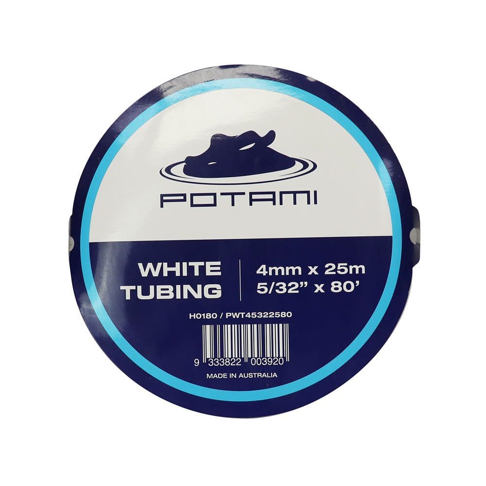 Potami White Tubing 4mm x 25m